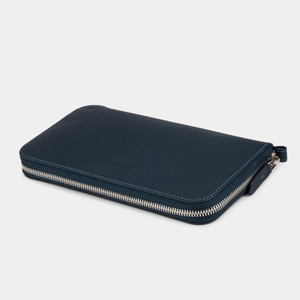 Кожаный кошелек, теленок синего цвета