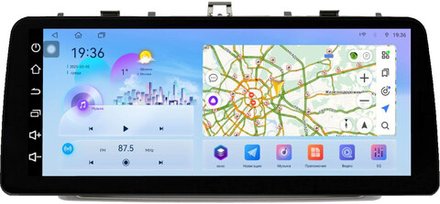 Магнитола для Toyota Avensis T270 2008-2015 (рамка серая) - FarCar монитор 12.3" 2K QLED на Android 14, TS10, CarPlay, 4G SIM-слот