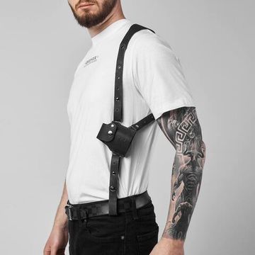 Кобура ПУ-3 оперативная / Натуральная кожа черная