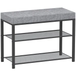 Банкетка «ТОРОНТО 23S» цвет каркаса черный, цвет сиденья серый