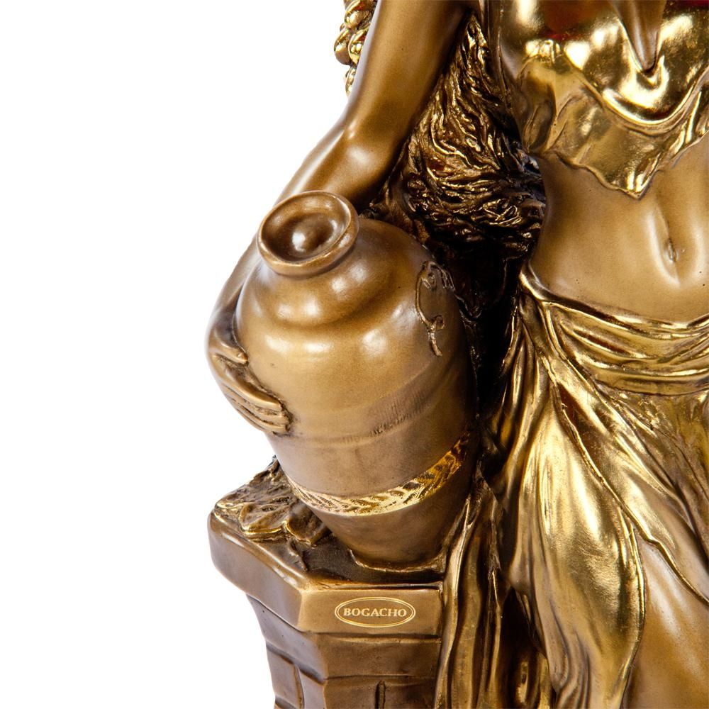 Подставка декоративная Девушка с кувшином №450 Бронза