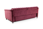Амстердам диван-кровать трехместный прямой, велюр красный