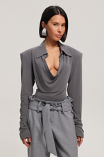 Лонгслив с драпировкой