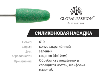 Резиновая насадка для полировки (средняя) QW-L 610