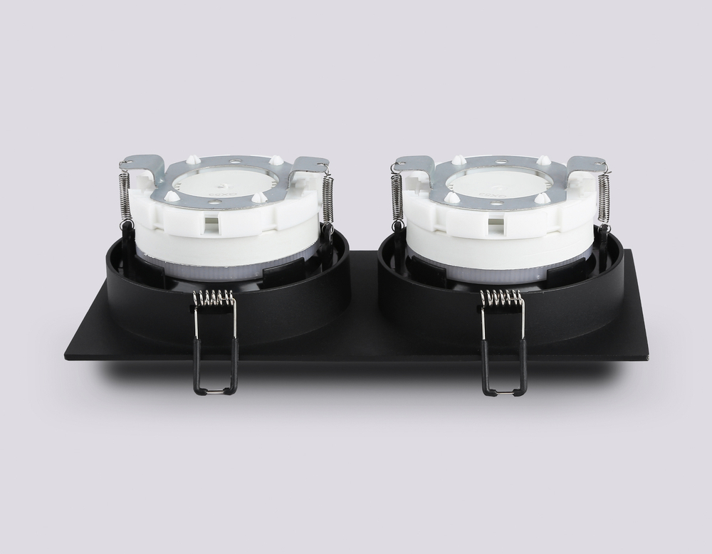Светильник встраиваемый TN52344/2 SBK/GBK черный песок/черный глянец GX53 max 12W 220*115*25