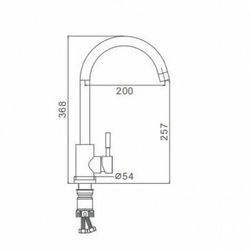 Смеситель Кухня Frap 40899-4 d-35 (Черный), Китай