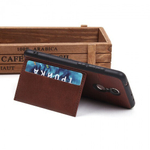 Чехол с карманом под пластиковые карты для Xiaomi Redmi 5, 010459 Коричневый