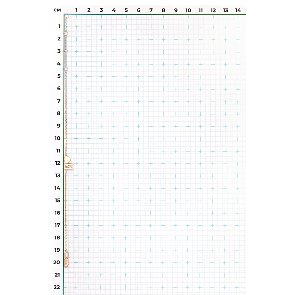 Браслет «Буква И» из красного золота