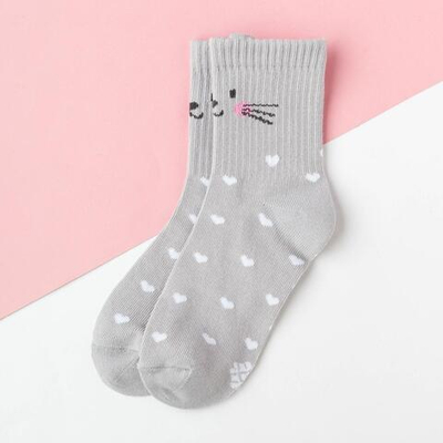 Носки д/дев "Зайчик" р.14-16 сер (Крошка Я) 4531889, 1 шт.