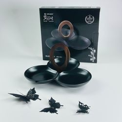 Lenardi 235-046 Менажница 24см BLACKWOOD в под.уп.(х18)Фарфор