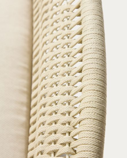 Уличный диван Alipa из акации и веревки цвета экрю 165 см