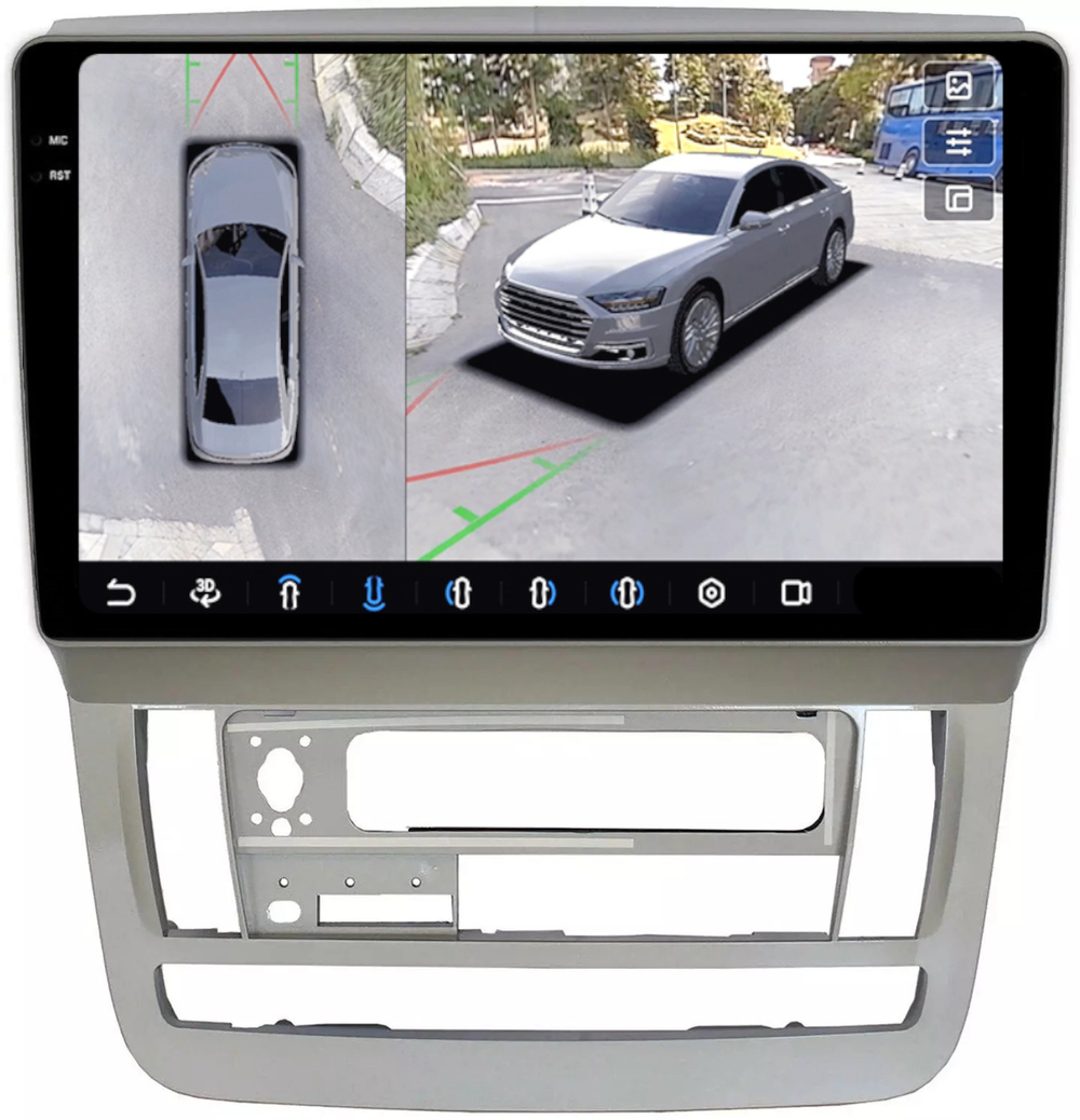 Магнитола для Toyota Alphard 1 2002-2005 - FarCar BX9-360-9576 монитор 9.5" 2K QLED на Android 13, 6Гб+128Гб, CarPlay, 4G SIM-слот, 4 камеры в комплекте