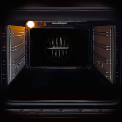 Электрический духовой шкаф встраиваемый GINZZU HOE-219 61л, 13 программ, серый с каталитической очисткой и дисплеем, конвекция, гриль