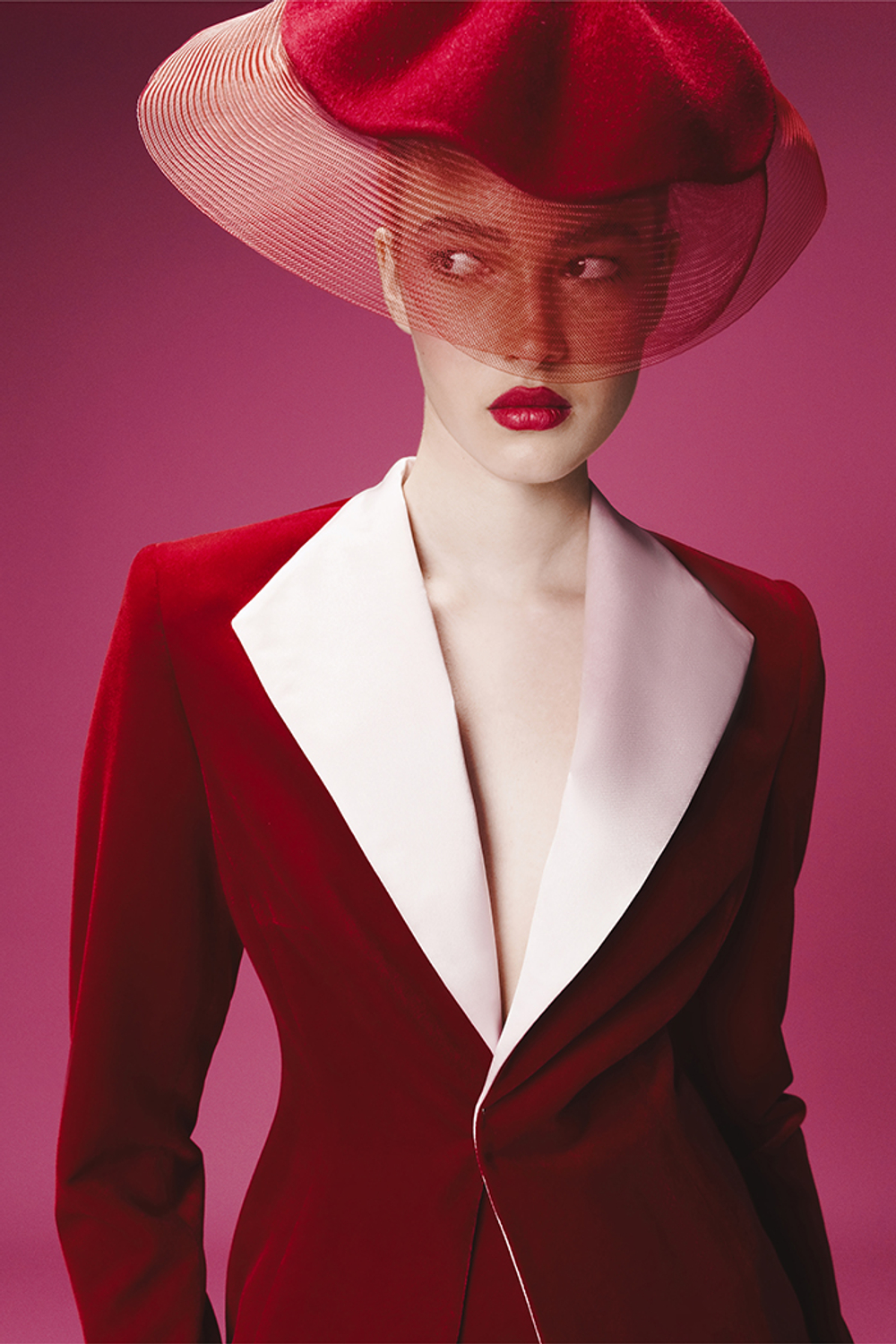 Жакет однобортный из бархата и сатина