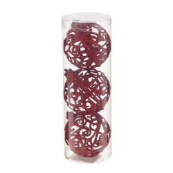 GAEM Набор из 3шт, Украшение новогоднее Шар "Трио фэнтези", D8 см, L8 W8 H24 см