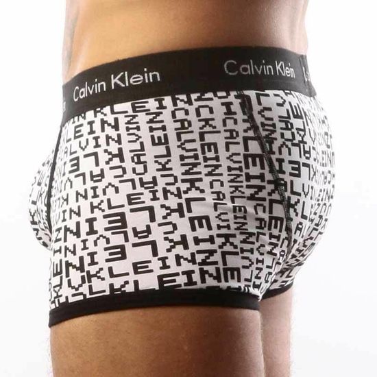 Мужские трусы боксеры Calvin Klein 365 print  Black Puzzle Boxer