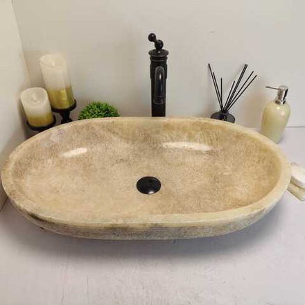 Раковина из оникса Oval Yellow Marmo OO-60659 70*40*13