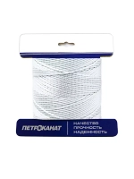 Веревка полиамидная 4,0 мм,тест 360 кгс,20 м,еврокарточка