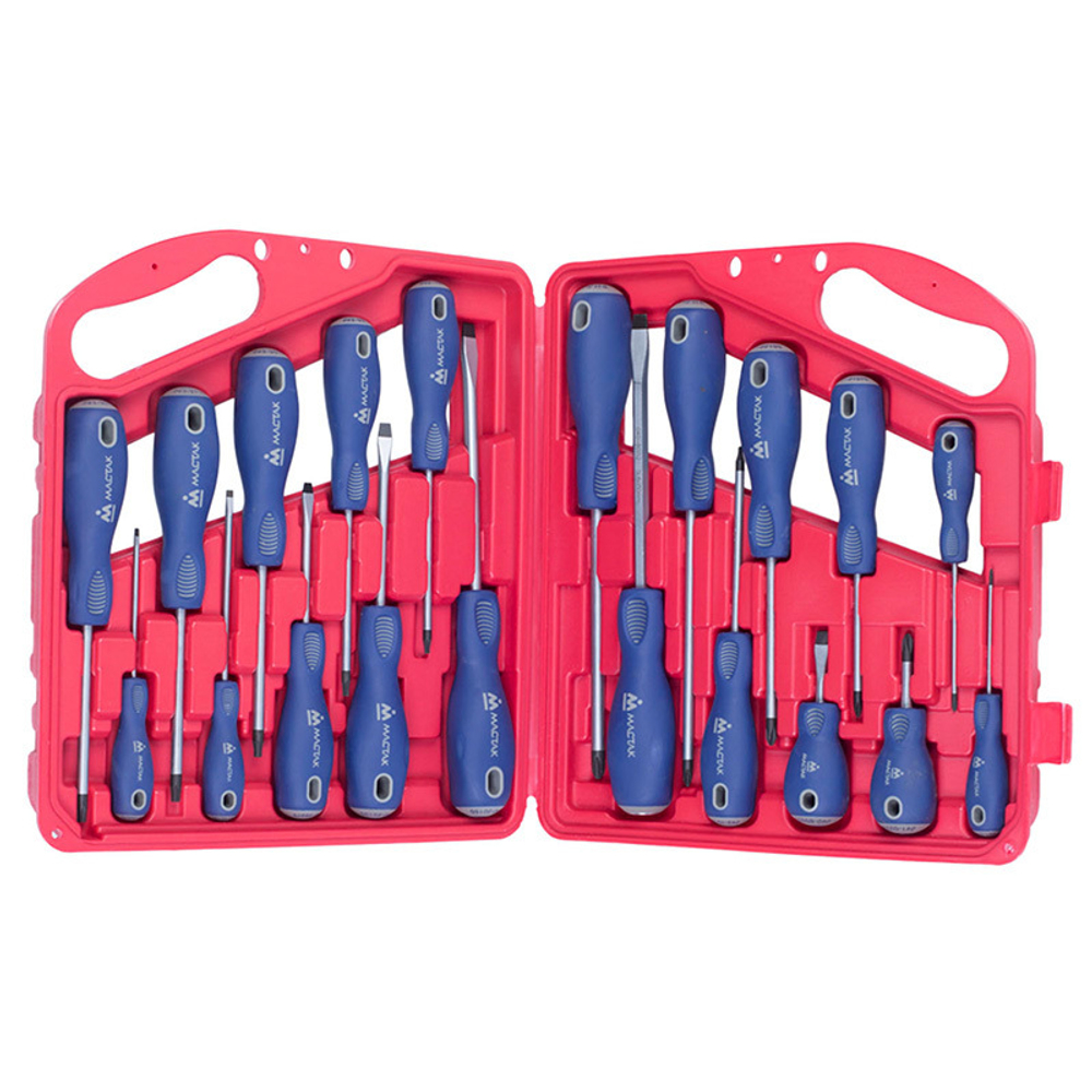 Набор отверток в кейсе (PH, SL, TORX) 20 предметов МАСТАК 04-20C