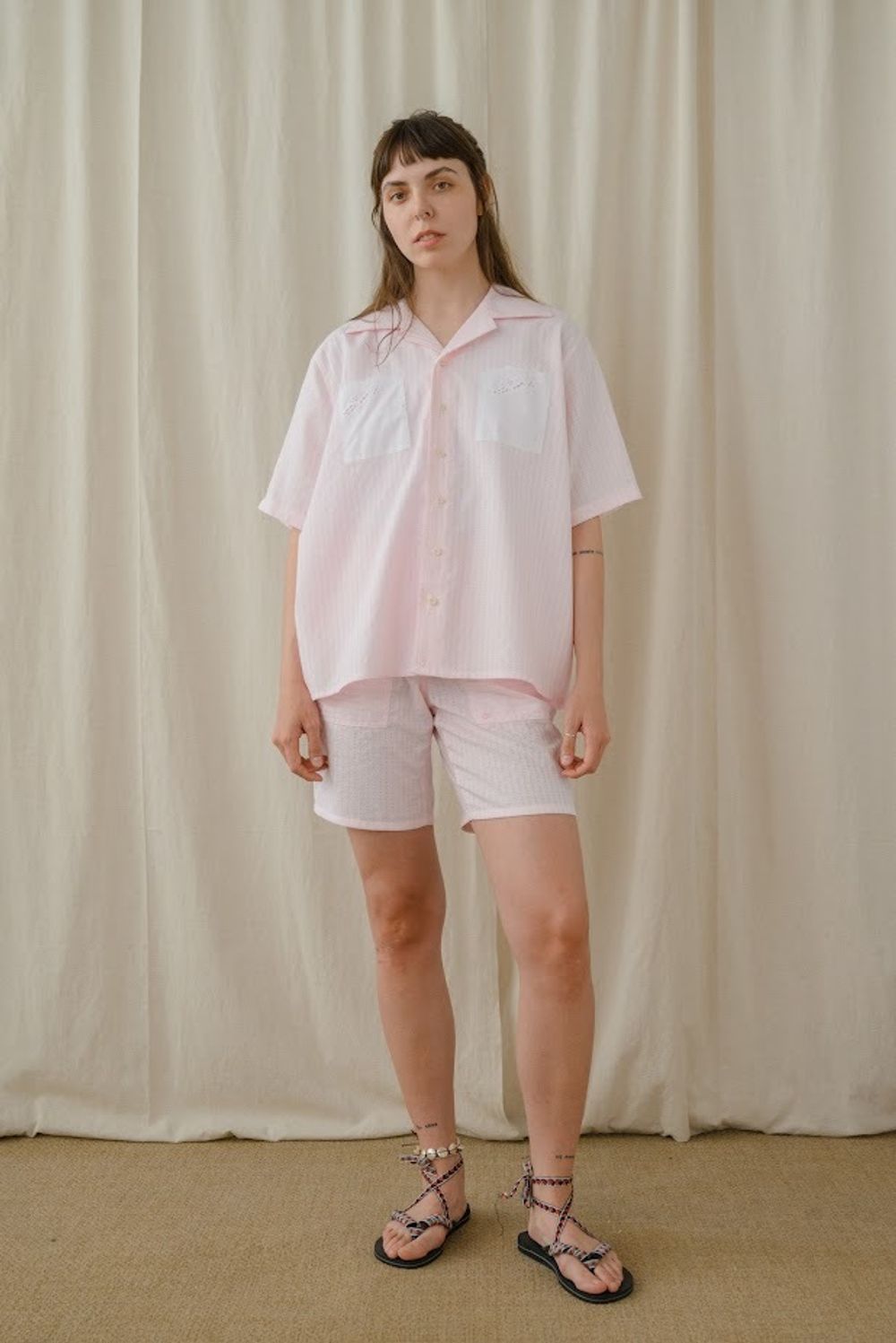 Рубашка Soeurs с Кармашками розовая