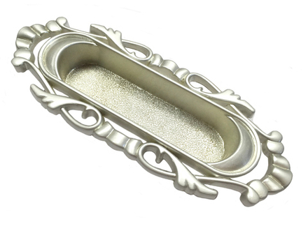 Ручка Врезная 76мм Белое Серебро 5579 Silver whit DV