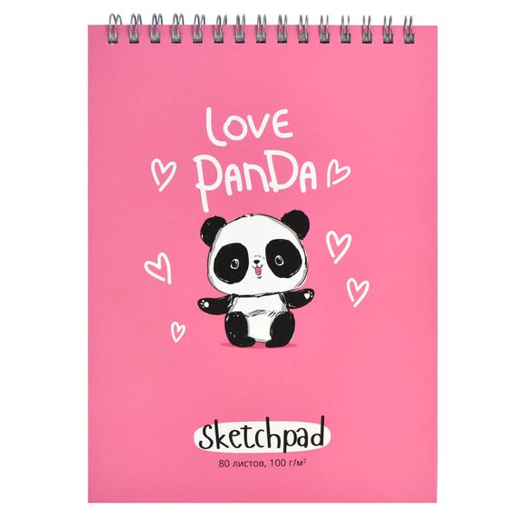 Скетчпад А4 210х290 мм, 80 л, блок - белый офсет 100 г/м2, арт. 57795