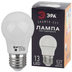 Лампа светодиодная ЭРА STD ERAW50-E27 3Вт груша белый для белт-лайт Е27 | Лампы светодиодные Белт-Лайт