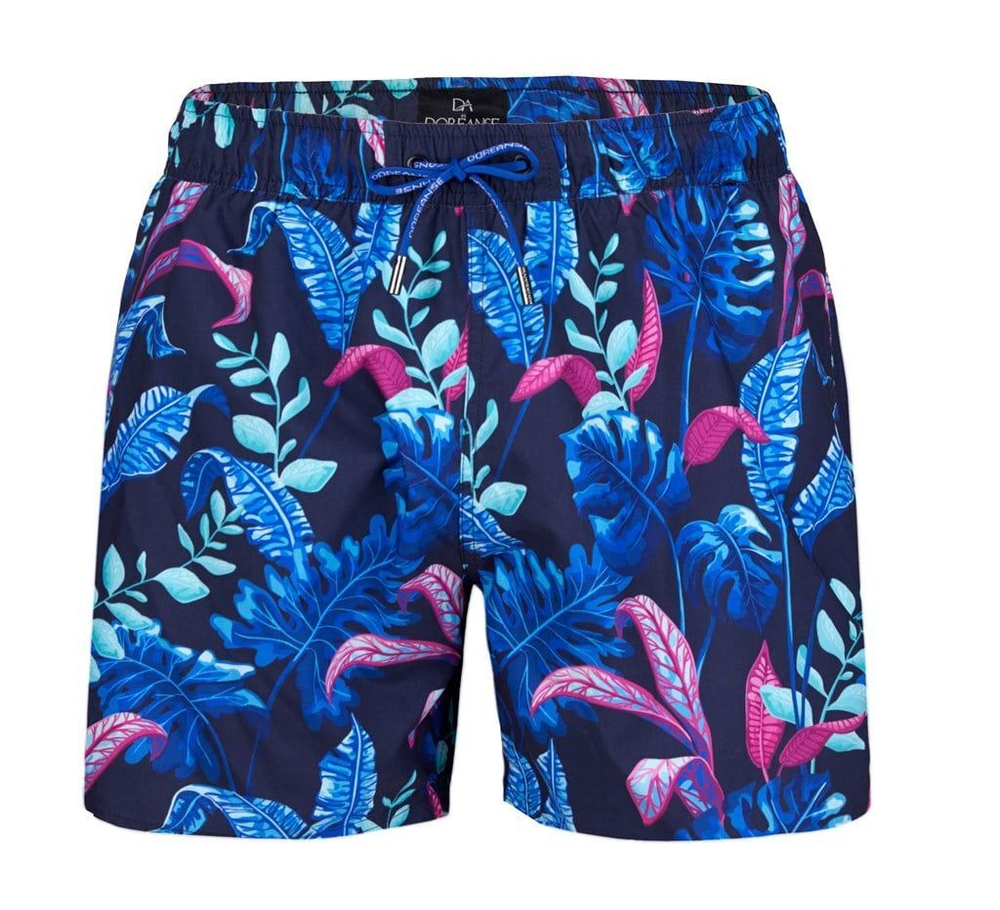 Мужские шорты для плавания Doreanse Neon Tropical (Размер: XL) (Цвет: темно-синий)