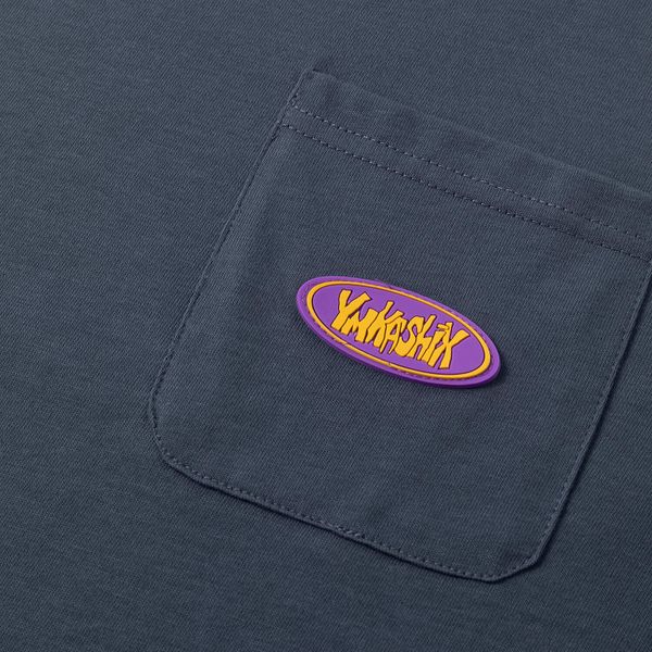 Футболка Logo Face пыльно-синяя - фото 6