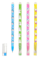 Ручка пиши-стирай гелевая 0.5мм. синяя "Зайчата" 5872 (Basir)