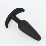 Черная анальная пробка из силикона - 8,5 см. (Цвет: черный)