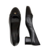 Кожаные туфли на каблуке cap-toe pump TORY BURCH - черный(154517)