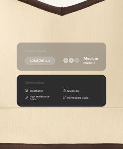 Oysho Топ Comfortlux с контрастными деталями, ванильный