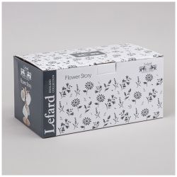 НАБОР КРУЖЕК LEFARD "FLOWERS STORY" НА ДЕРЕВ. ПОДСТАВКЕ 4 ШТ. 11*8*9,5 СМ 275 МЛ
