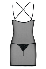 Черная сорочка с кружевным верхом Intensa Chemise LXL (46-48) (Цвет: черный)