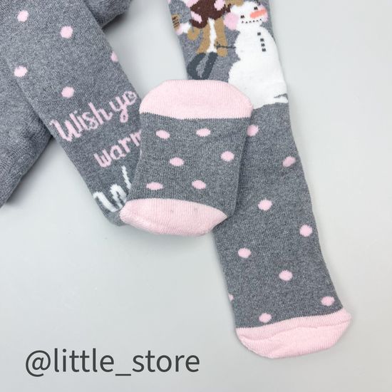 Колготки махровые Девочка на прогулке, Серые