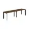 PR.225.DM.P59.BL / Рабочая станция s-b-s 2800х700х750 / профиль: 59х59 черный столешница: дуб модена