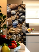 Наклейка интерьерная на холодильник природа камни