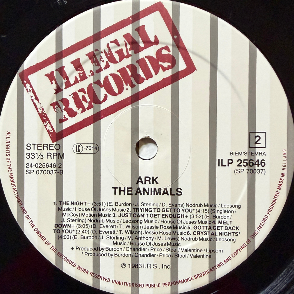 The Animals - Ark (Голландия 1983г.)