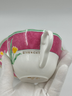 Чайная пара с розовой каймой Givenchy by Yamaka