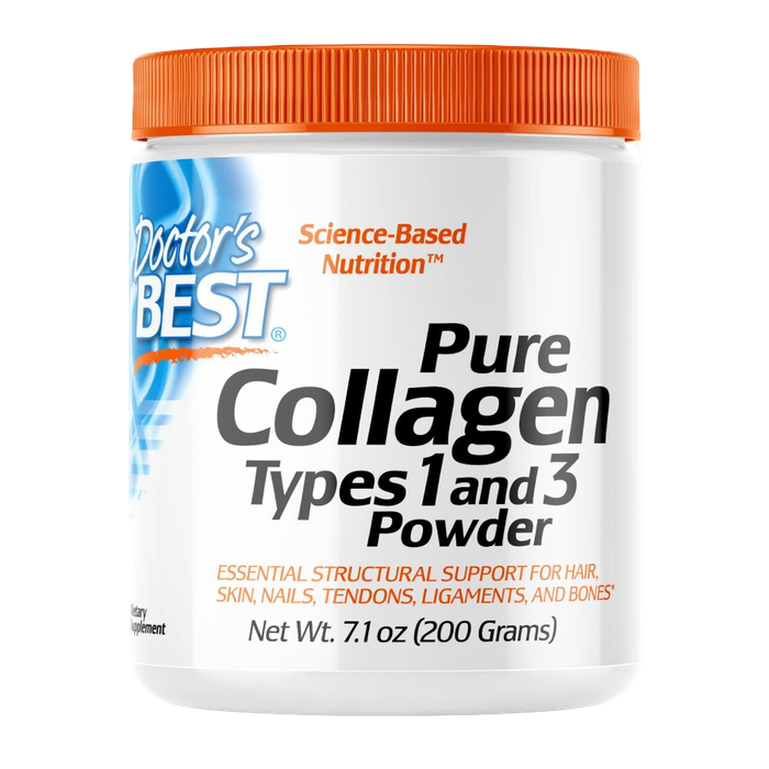 Коллаген 1 и 3 типа, Pure Collagen Types 1 and 3 powder, Doctor's Best, 200 г