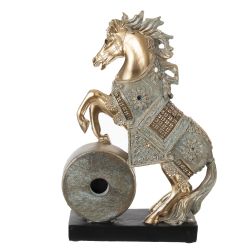 GAEM Фигурка декоративная "Лошадь" с часами (AAAx1, н/п), L15 W5 H22 см