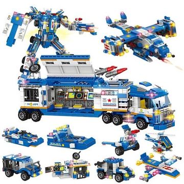 Конструктор LX Сity Police 8в1 SUPER ROBCOP трансформер 828 деталей