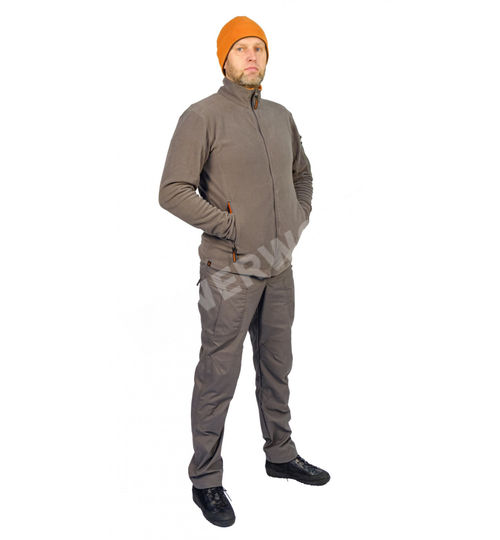 Костюм флисовый WOLF серый с отделкой. Ткань антипиллинг 718-017