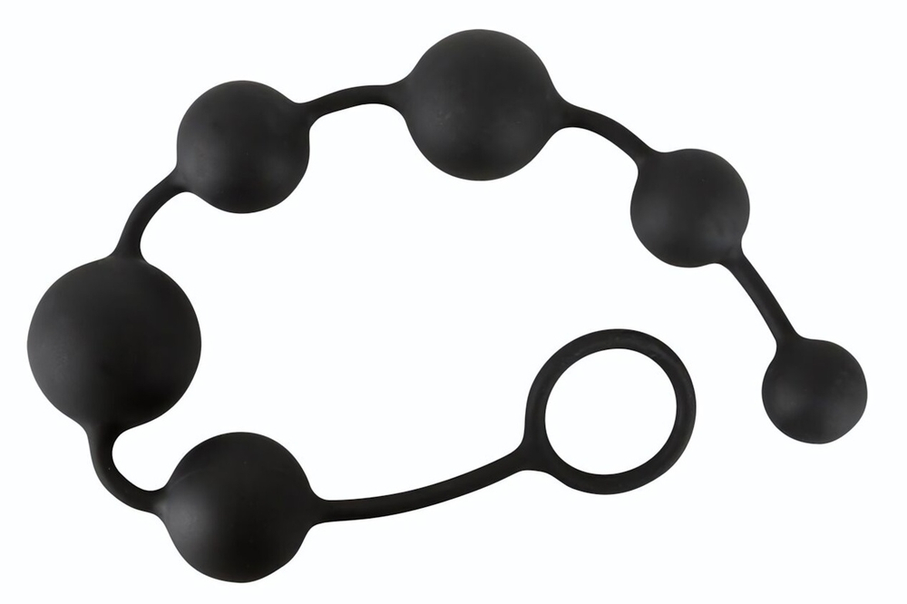 Анальная цепочка Black Velvets Anal Beads - 40 см. (Цвет: черный)