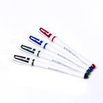 Набор гелевых ручек Alingar, 4 цвета, 0,55 мм, резиновый грип, белый, круглый пластиковый корпус, ПВХ чехол, европодвес