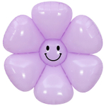 Шар Фольгированный Цветок Ромашка Улыбка сиреневая (Сиреневый)