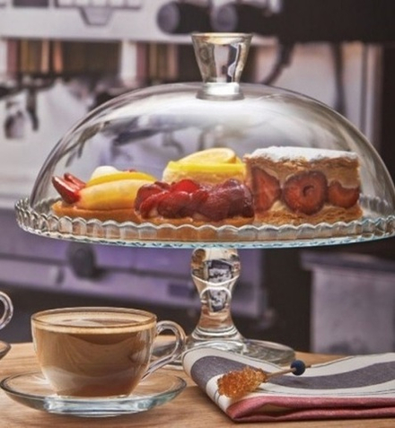 "PSB" PATISSERIE" Блюдо на ножке 32см с крышкой