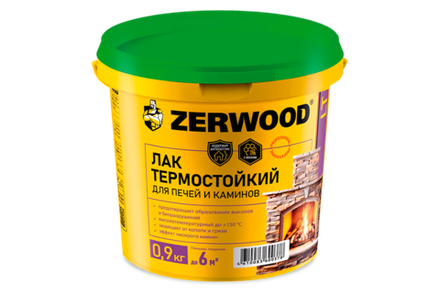 ZERWOOD LT Лак акриловый термостойкий для печей и каминов глянцевый 0,9кг (ИжСинтез)