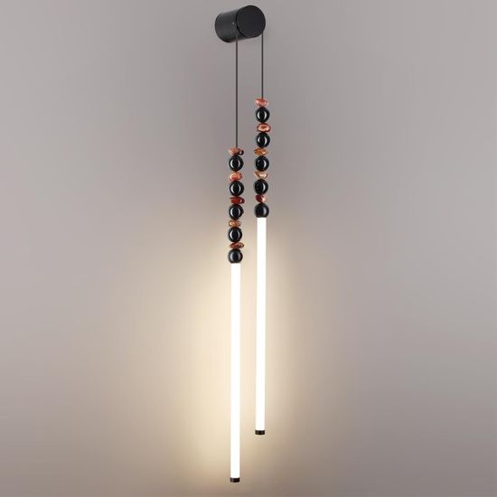 7187/16WL HIGHTECH ODL26 223 светильник черный/акрил/агат/металл IP20 LED 16W 3500K 220V MONELLA